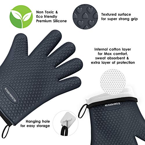S Silicone Smoker BBQ Gloves (2 Count)