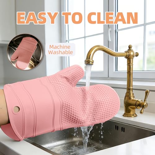 Silicone Oven Mitts Kitchen Potholder Set (2 Count)