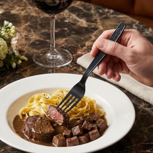 100 Count Black Plastic Silverware Heavy Duty