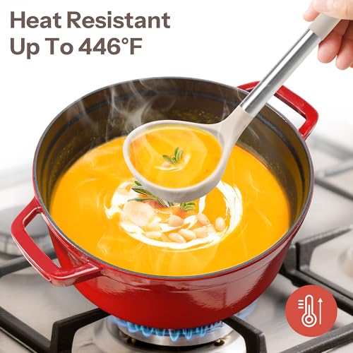 28 Piece Silicone Kitchen Utensils Set with Stainless Steel Handles (28 Count)