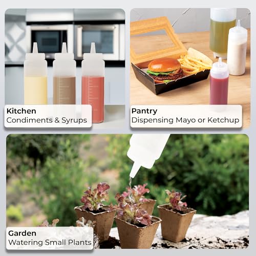 12 Ounce Condiment Squeeze Bottle 1 With Lid Plastic Squeeze Bottle