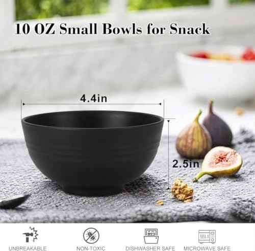 Mini Wheat Straw Bowls Set of 8