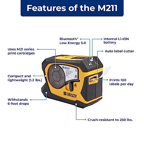 M211 Portable Bluetooth Monochrome Label Printer