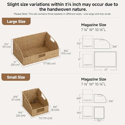 Paper Rope Shelf Baskets (3 Count)