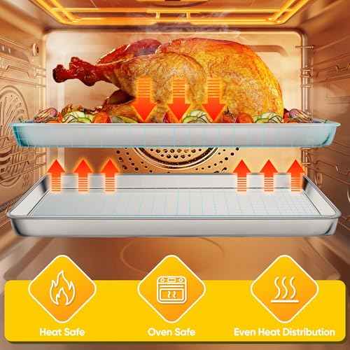 1 Pack 20 x 14 Inch Stainless Steel Large Baking Sheet (3.5 Count)