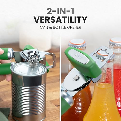 Heavy Duty Stainless Steel Can Opener Manual with Bottle Opener