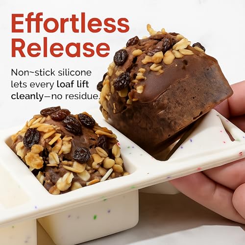 Silicone Mini Loaf Pans for Baking (2 Count)