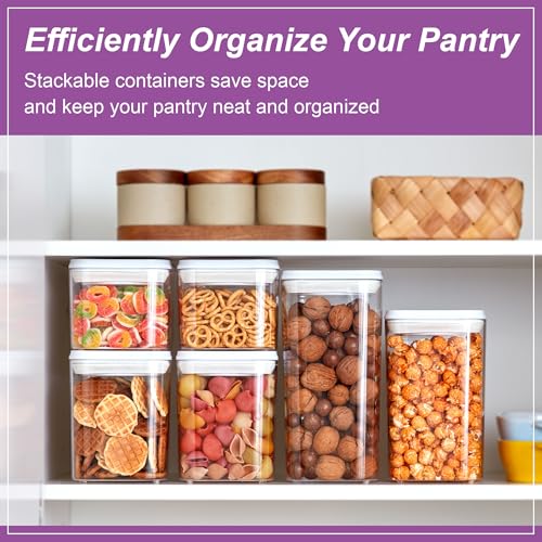 Carol - 112-Ounce Acrylic Canister (Set of 3), Plastic Airtight Food Container, Stackable for Pantry Storage, BPA-Free and Shatter-Proof, Perfect for Home and Commercial Use (3 Count)
