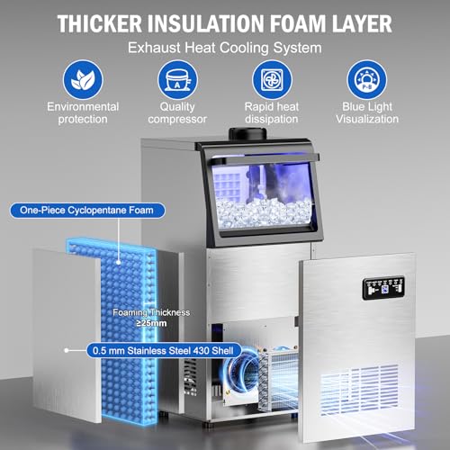 120LBS Undercounter Commercial Ice Maker
