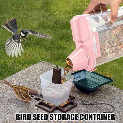 2 Pack 3 Lbs Pet Dog Cat Food Bird Seed Storage Containers for Travel (2 Count)