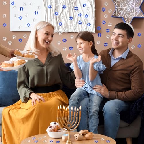 Star of David Glitter Confetti Hanukkah Party Table Decorations