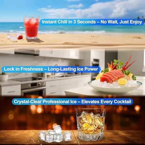 Nugget Ice Makers Countertop Soft Chewable Ice Machine with Auto