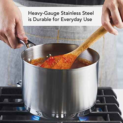 3 Ply Base Brushed Stainless Steel Sauce Pan