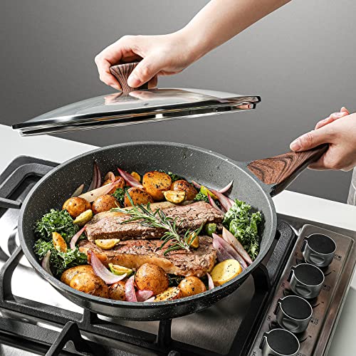Nonstick Frying Pan Skillet with Lid