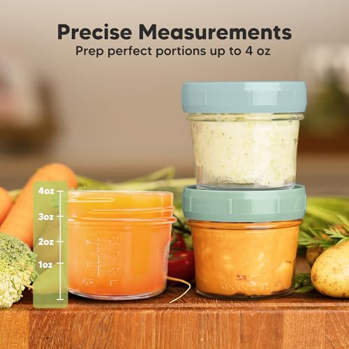 6pk 4oz Glass Baby Food Containers with Lids (6 Count)