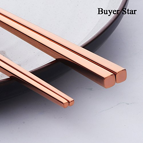 5 Pair Stainless Steel Chopsticks
