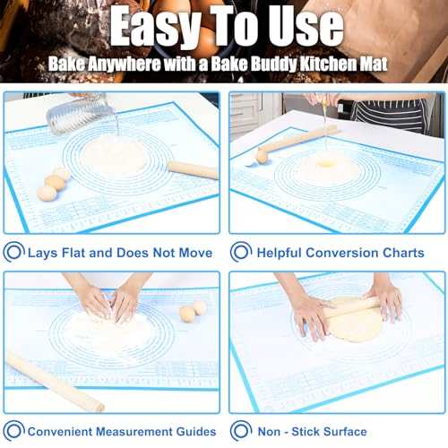 Silicone Pastry Mat 36x24 Inch Baking Mats for Rolling Dough