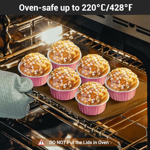 Mini Aluminum Pans with Lids (60 Count)