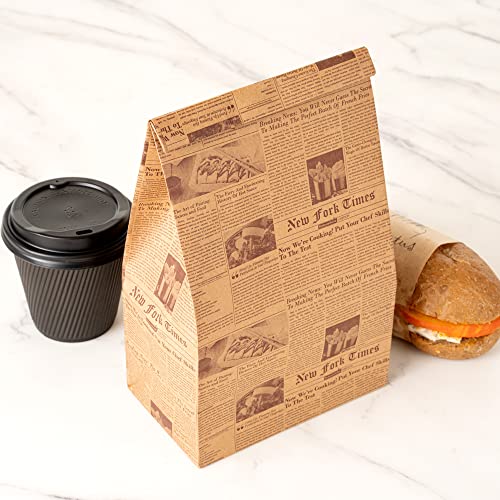 Bag Tek 6 Lb Disposable Lunch Bags 100 Sturdy Take Out Bags (100 Count)