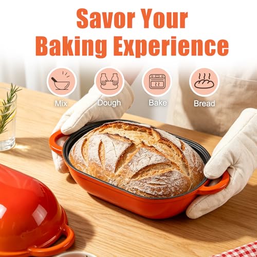 2.5 QT Enameled Cast Iron Sourdough Bread Oven