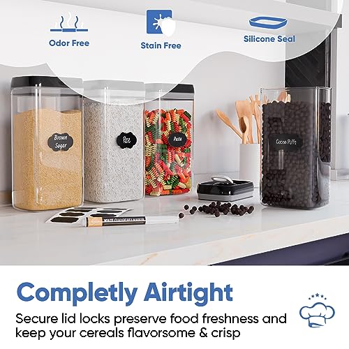 Airtight Food Storage Boxes with Labels (4 Count)