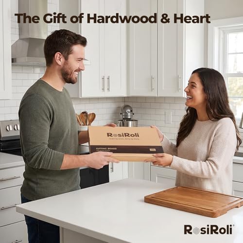 Large Acacia Wood Cutting Board for Kitchen
