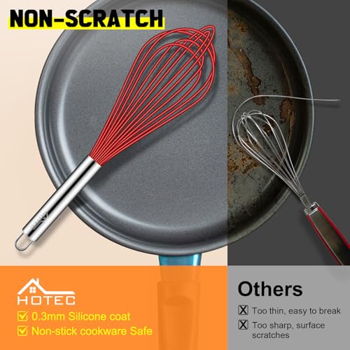 4 Pieces Silicone Whisks Set (4 Count)