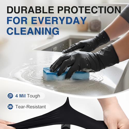 Black Nitrile Gloves (100 Count)