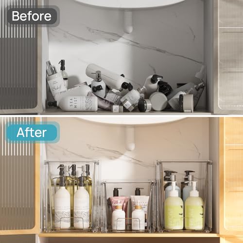 2 Pack Clear Stackable Storage Drawers (2 Count)