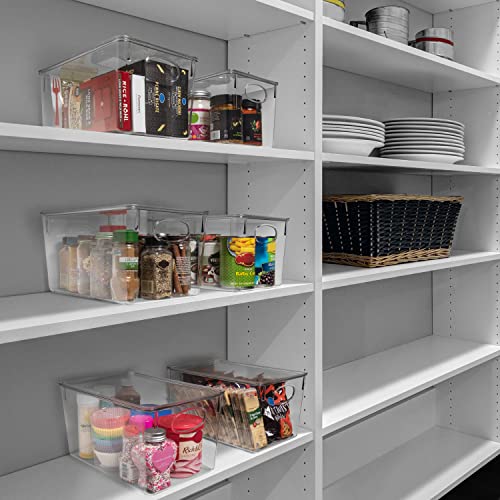 Plastic Storage Bins With lids (4 Count)