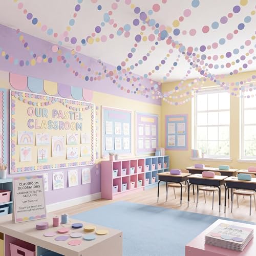 5 Pieces Circle Garland Banner Hanging (5 Foot)