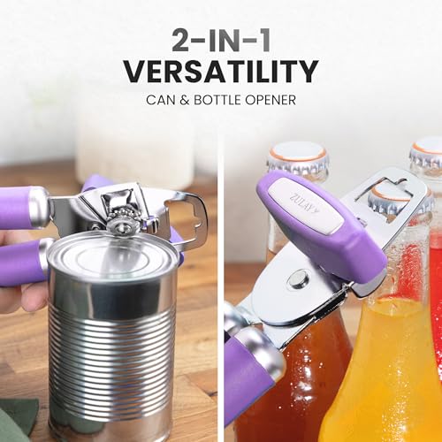 Heavy Duty Stainless Steel Can Opener Manual with Bottle Opener