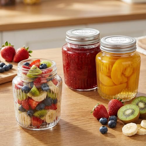 Glass Mason Jars with Lids (10 Count)
