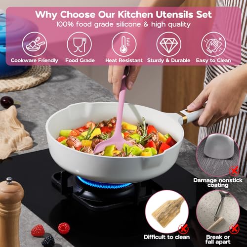 Silicone Cooking Utensils Set (10 Count)