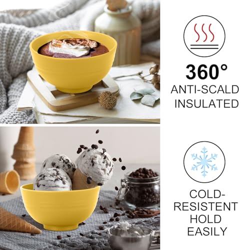 wheat straw icecream bowls 10oz set of 8