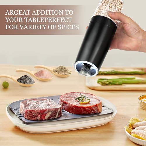 Rechargeable Salt and Pepper Grinder Set Gravity