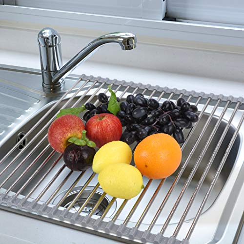 Roll Up Dish Drying Rack Over The Sink 17.7"