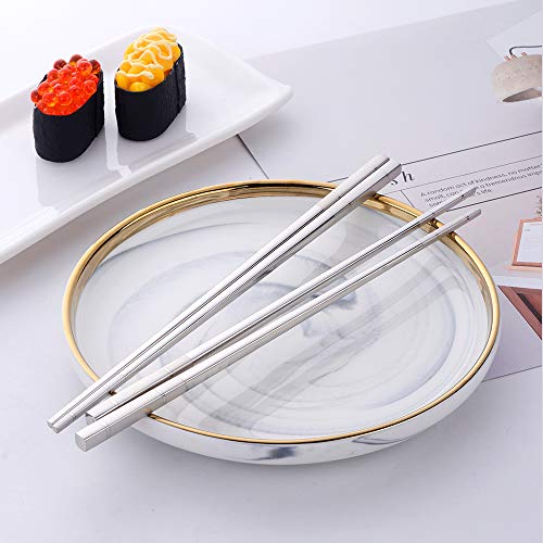 5 pair Stainless Steel Chopsticks (5 Count)