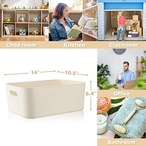 White Plastic Storage Bins (10 Count)