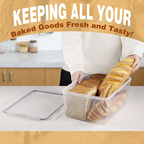 2 Pack Large Bread Box for Kitchen Countertop (2 Count)