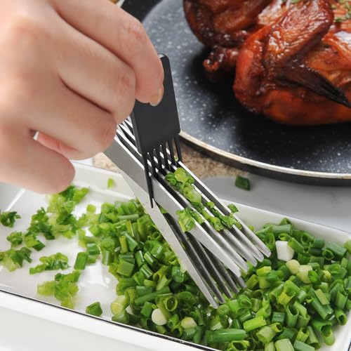 5 Blade Herb Scissors Set with Kitchen Shears