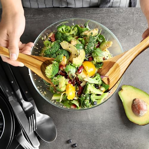 Rock & Branch Olive Wood Salad Serving Utensils