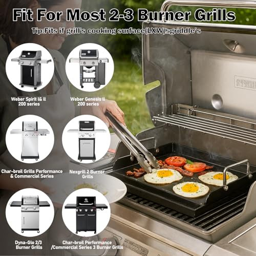 17 x 13 Inch Cast Iron NanoCeramic Griddle for Gas Grills