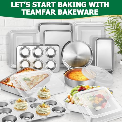 Stainless Steel Baking Sheet Pan with Rack & Mat (9 Count)