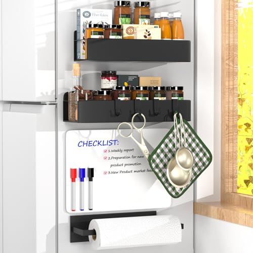 4 Pack Magnetic Spice Rack for Refrigerator