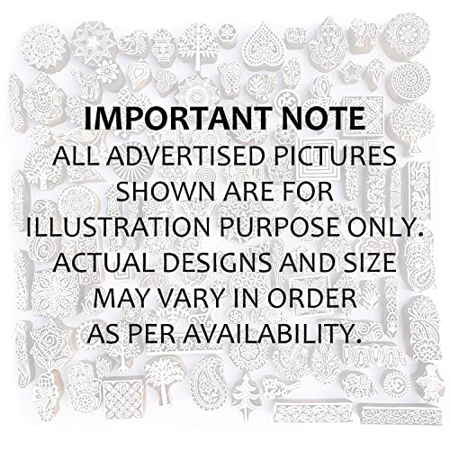 Assorted Wooden Block Printing Stamps (250 Count)