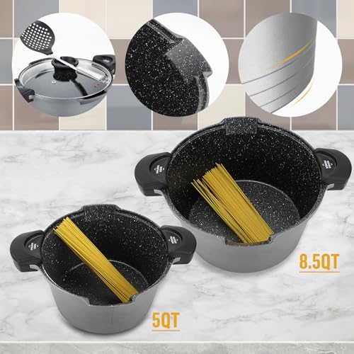 5QT Pasta Pot with Strainer Lid