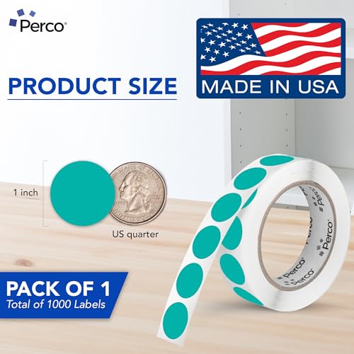 Teal Round Circle Dot Sticker 1