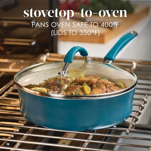 Cucina Ceramic Nonstick Saute Pan with Lid