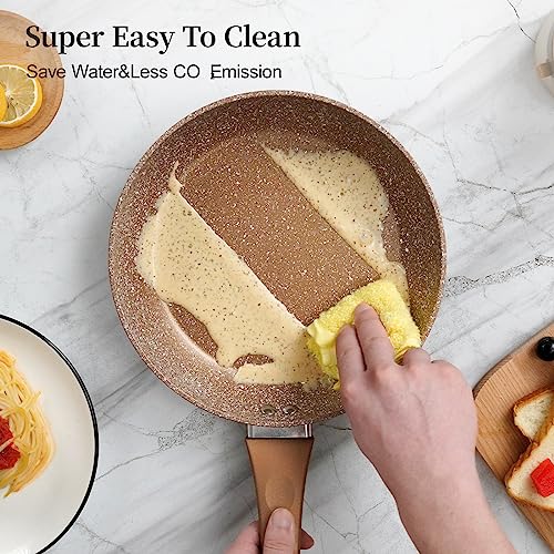 Nonstick Ceramic Frying Pans Skillets Set 8"+9.5"+11"